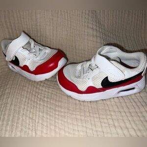 Nike Kids Sneakers in Red, White, and Black
